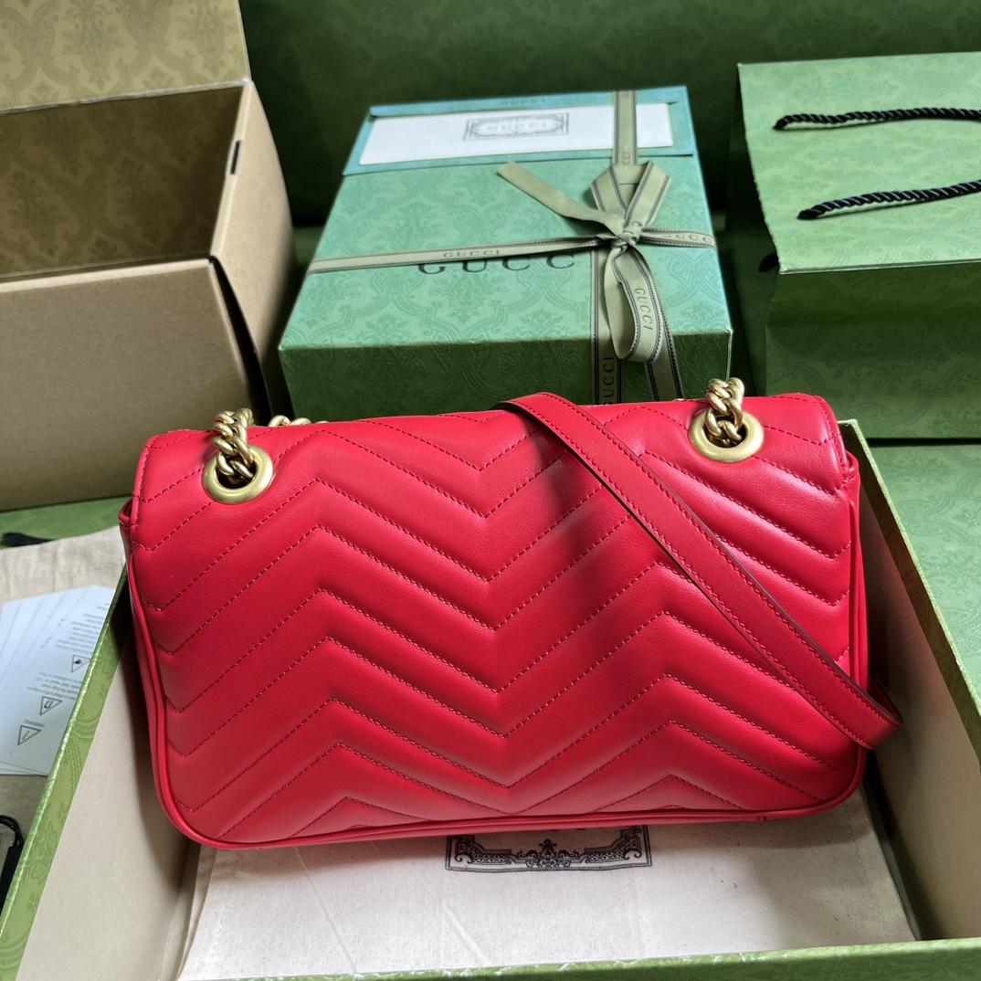 Gucci GG Marmont Small Shoulder Bag(26*15*7cm)   - DopestKickz