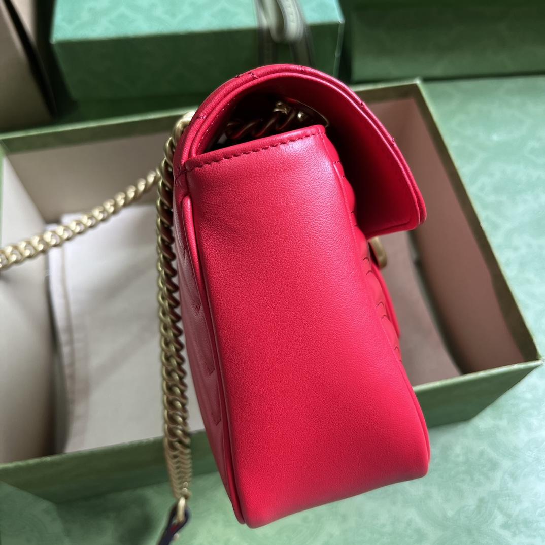 Gucci GG Marmont Small Shoulder Bag(26*15*7cm)   - DopestKickz