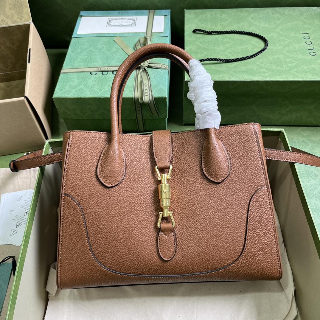 Gucci Jackie 1961 Small Natural Grain Tote(30-23-12cm) - DopestKickz