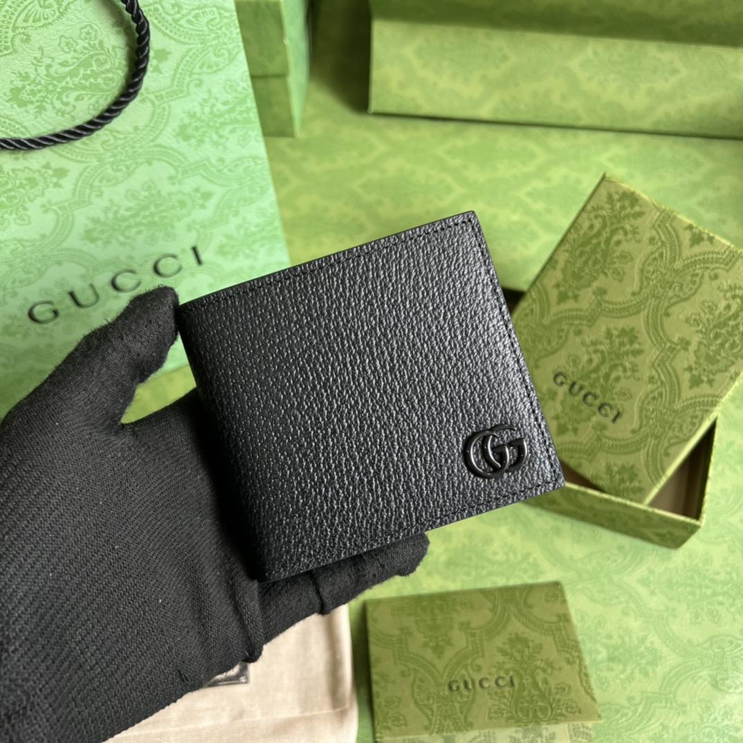 Gucci GG Marmont Leather Bi-fold Wallet - DopestKickz