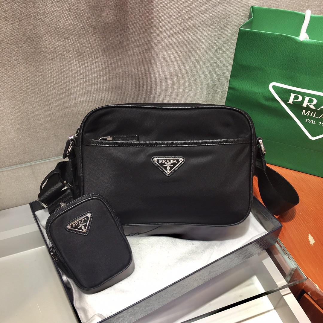 Prada Re-Nylon And Saffiano Leather Shoulder Bag(23x16x7cm) - DopestKickz