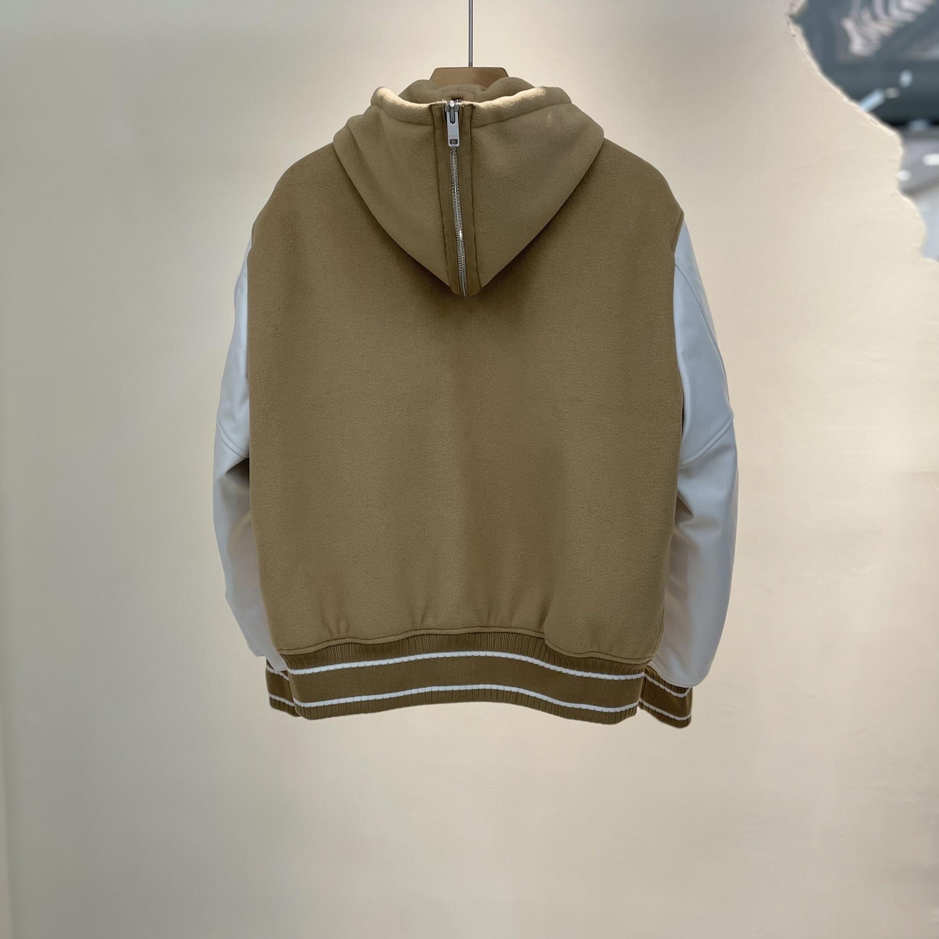 Givenchy Hooded Wool And Leather Big Varsity Jacket - DopestKickz