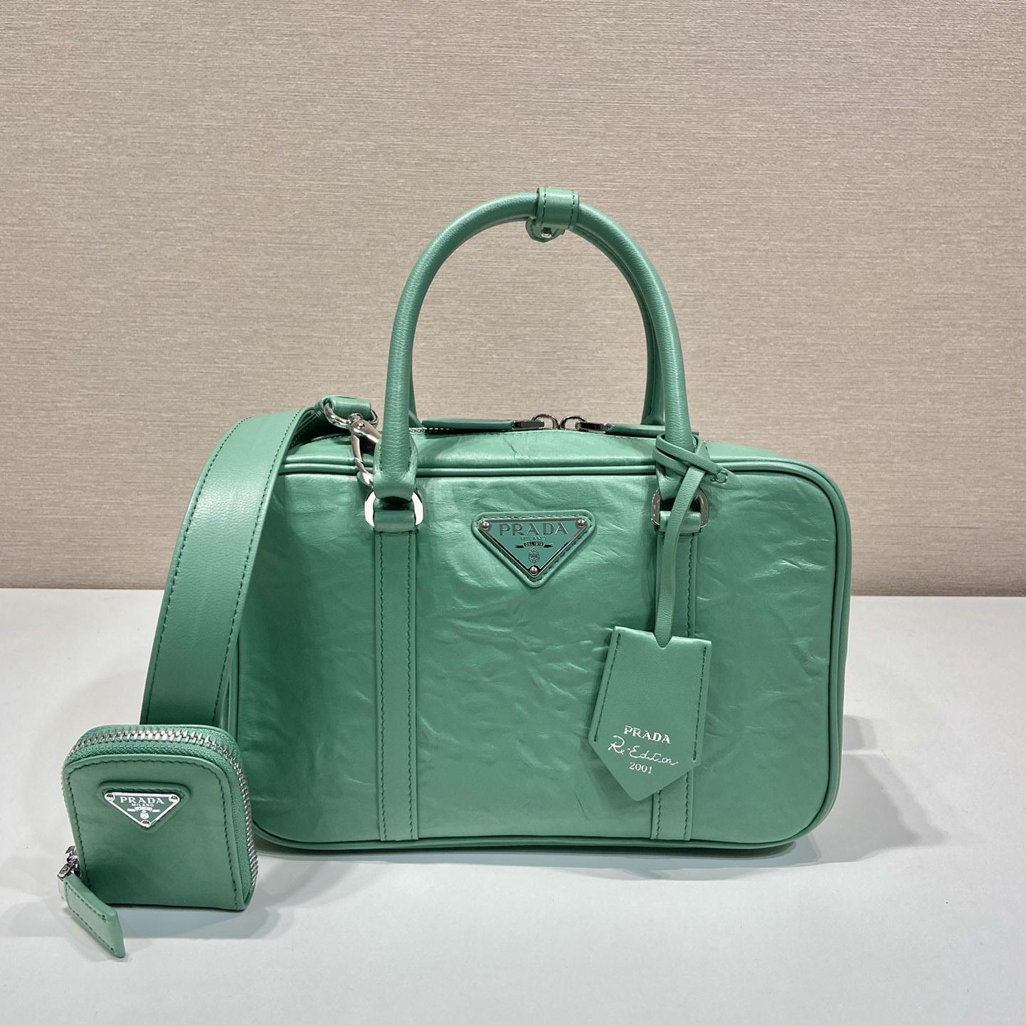Prada Medium Antique Nappa Leather Top Handle Bag - DopestKickz