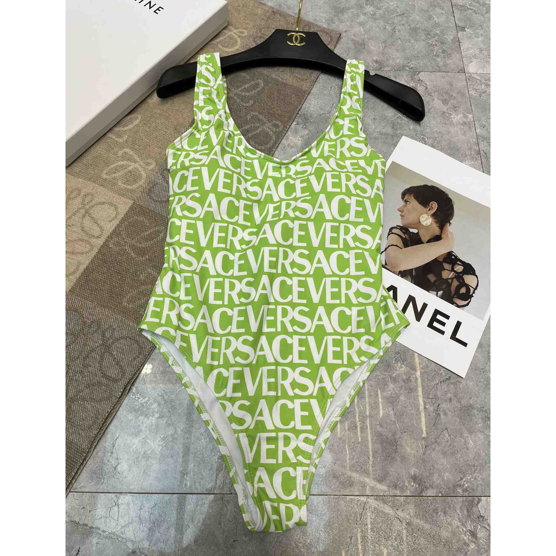 Versace Logo One-Piece Swimsuit - DopestKickz