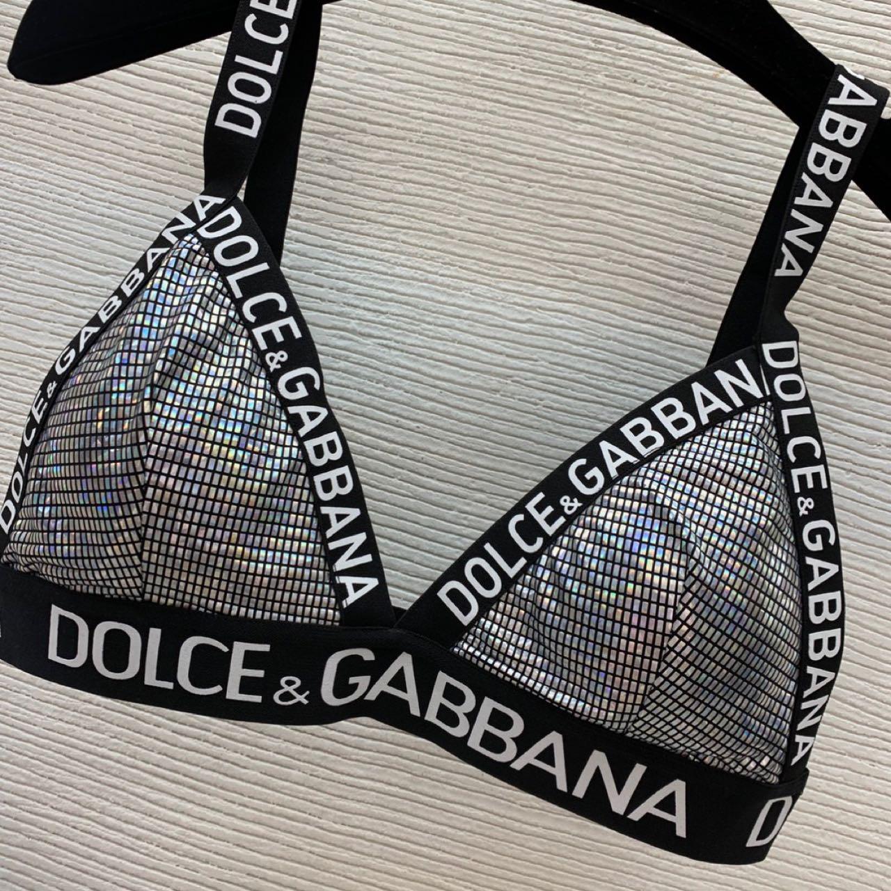 Dolce & Gabbana Crystal mesh triangle Bra & Briefs  - DopestKickz