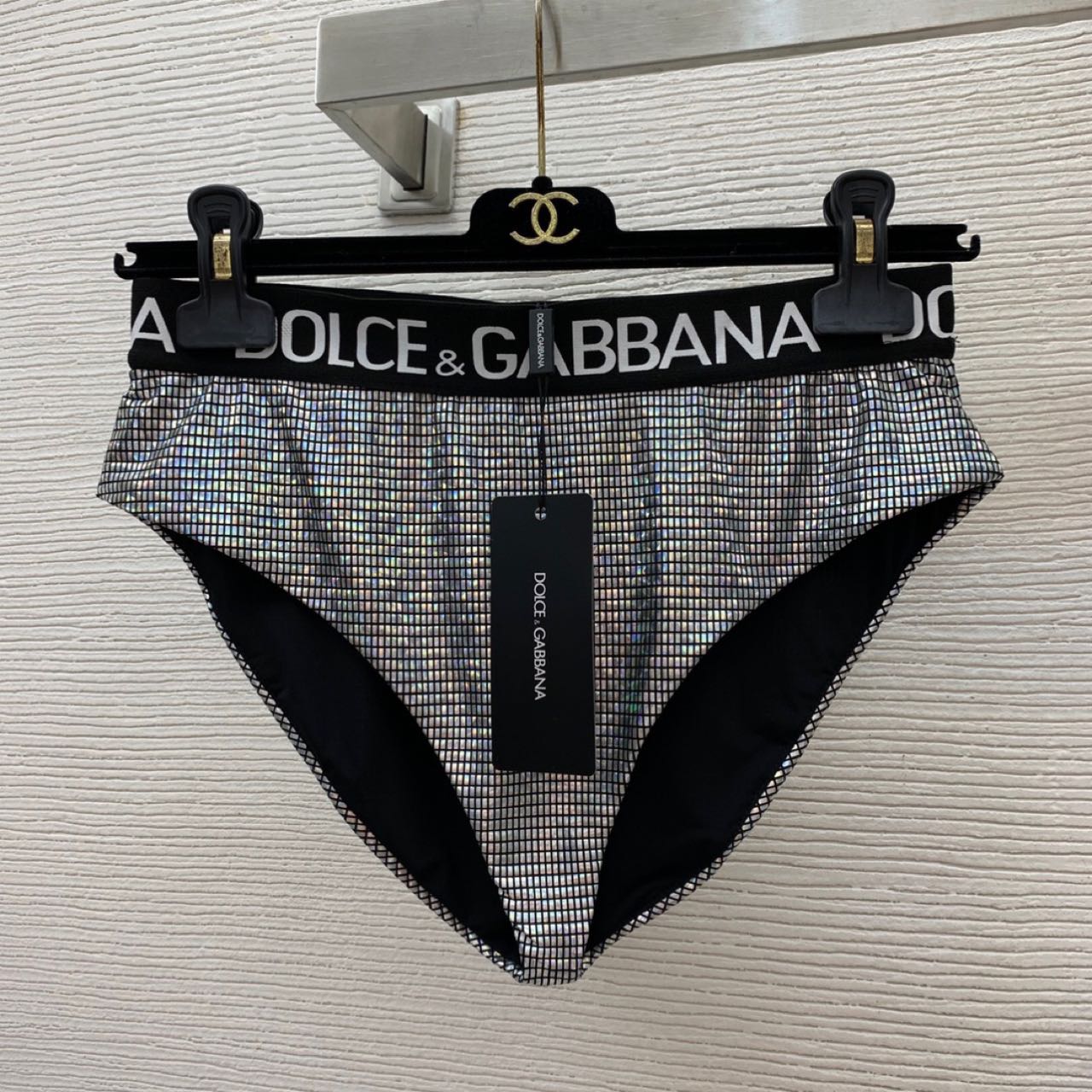 Dolce & Gabbana Crystal mesh triangle Bra & Briefs  - DopestKickz