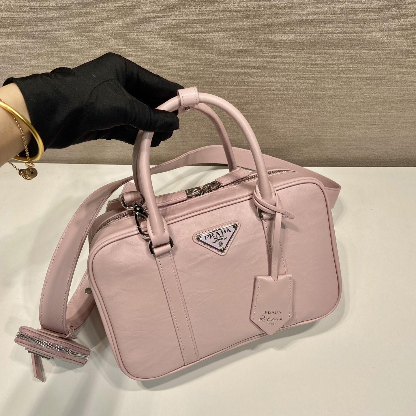 Prada Medium Antique Nappa Leather Top Handle Bag - DopestKickz