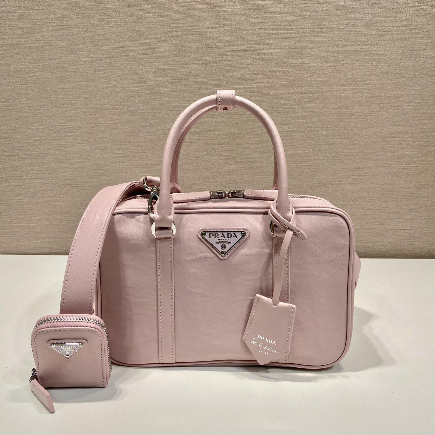 Prada Medium Antique Nappa Leather Top Handle Bag - DopestKickz