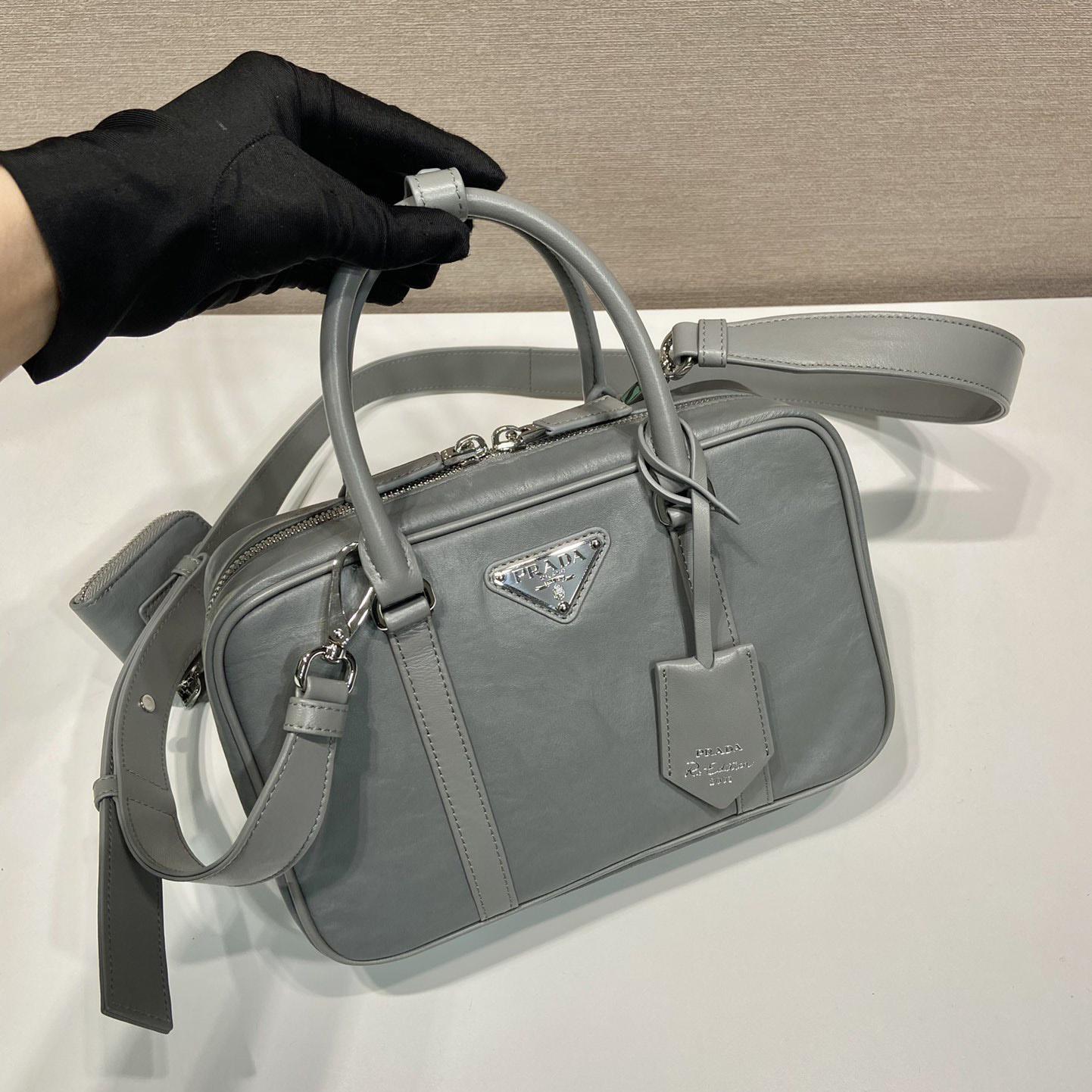 Prada Medium Antique Nappa Leather Top Handle Bag - DopestKickz