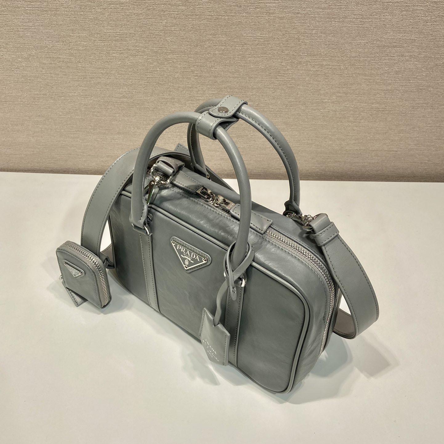 Prada Medium Antique Nappa Leather Top Handle Bag - DopestKickz