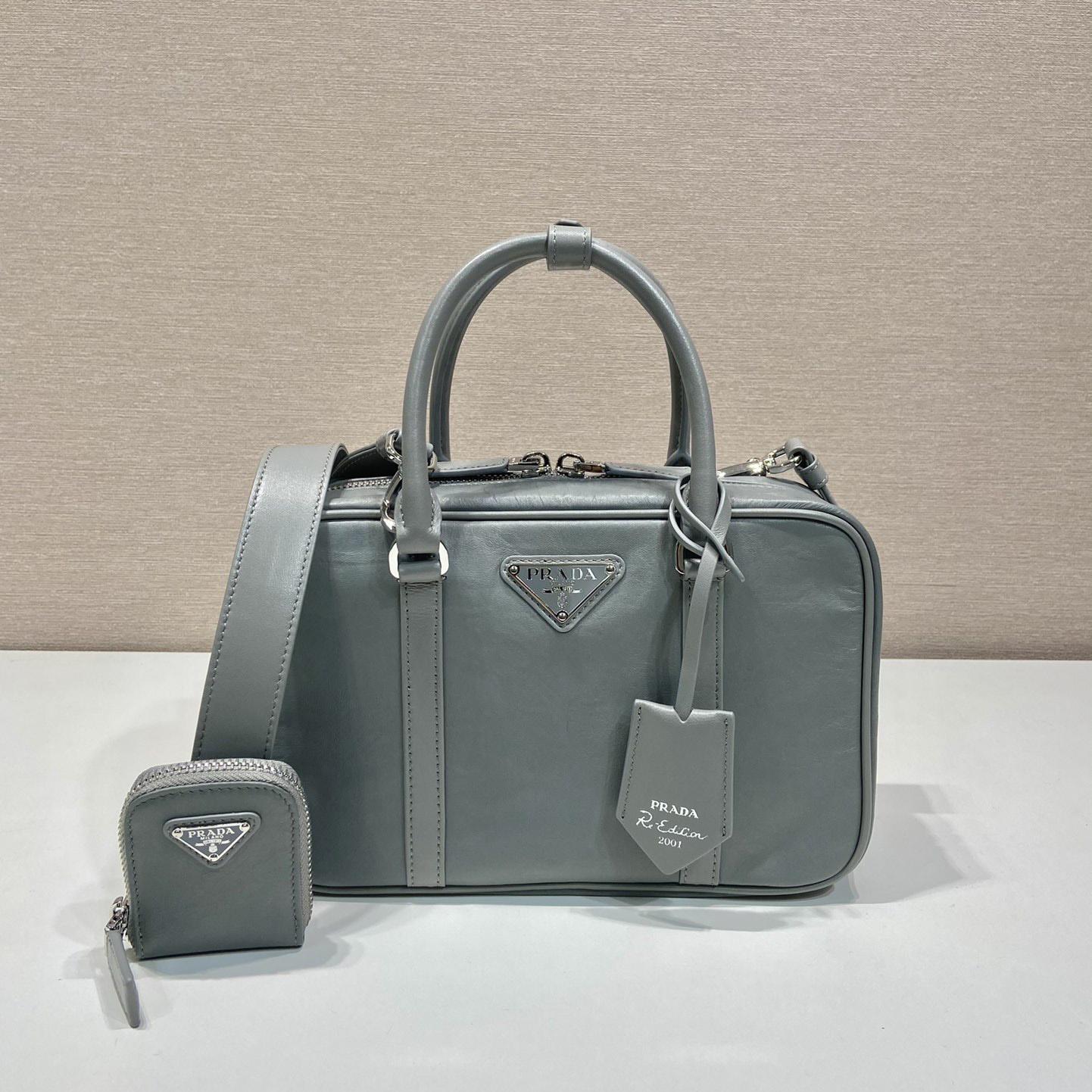 Prada Medium Antique Nappa Leather Top Handle Bag - DopestKickz