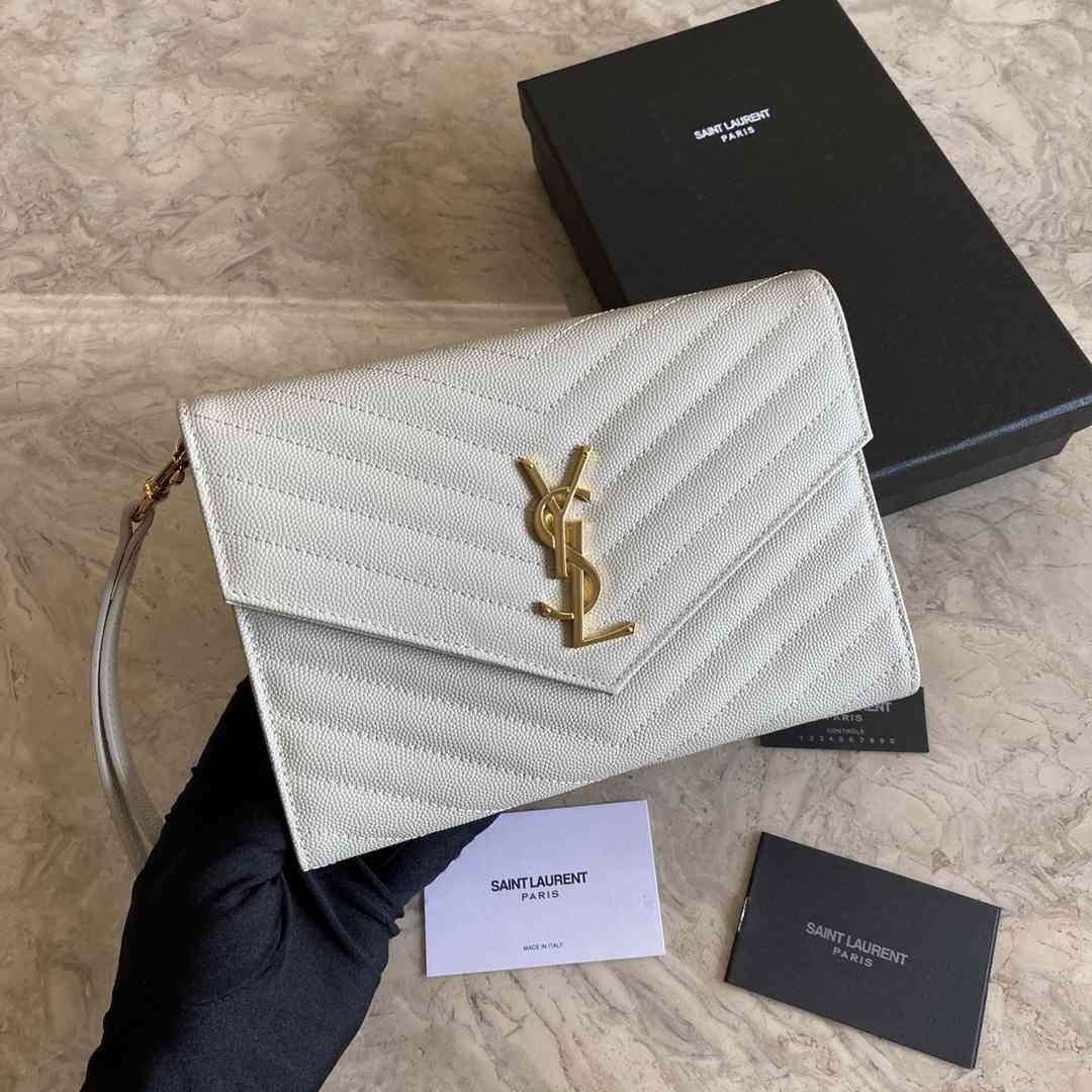 Saint Laurent Monogramme Quilted Textured-Leather Pouch(21-16-3CM) - DopestKickz