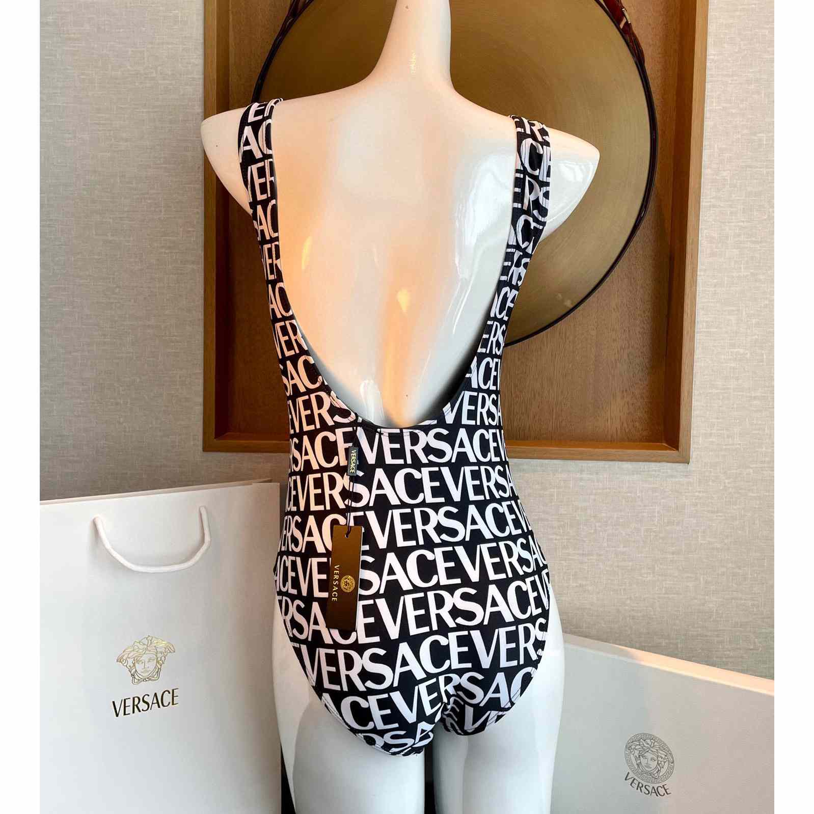 Versace Allover One-Piece Swimsuit - DopestKickz