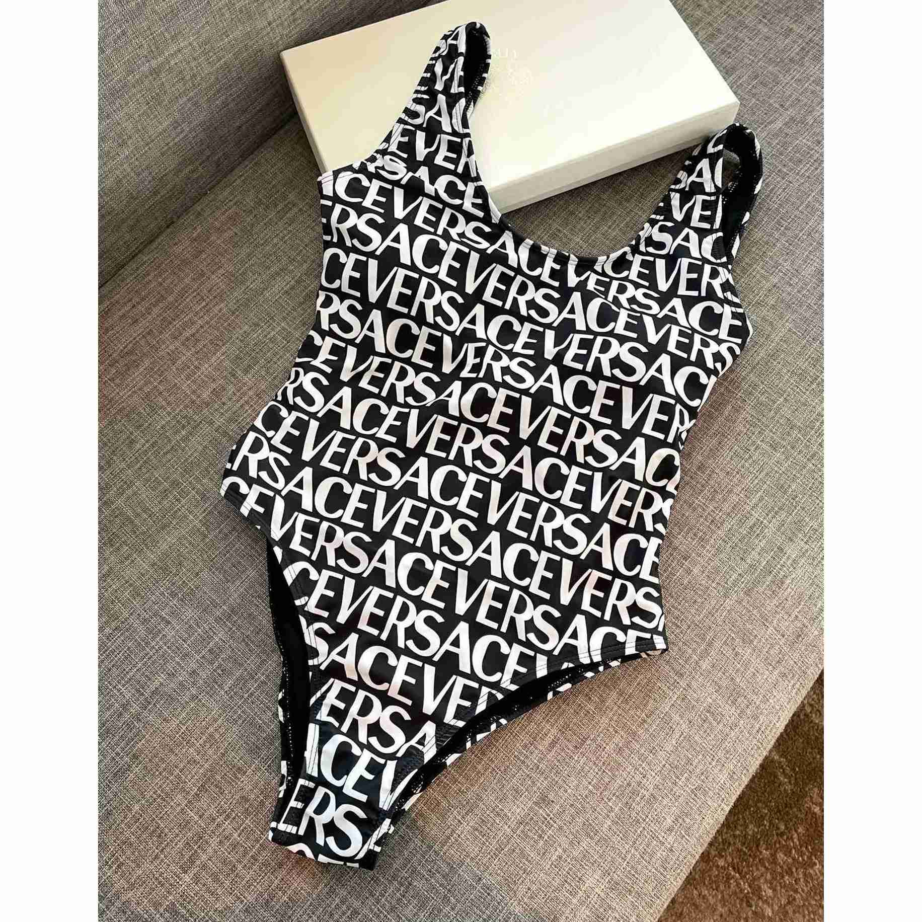 Versace Allover One-Piece Swimsuit - DopestKickz