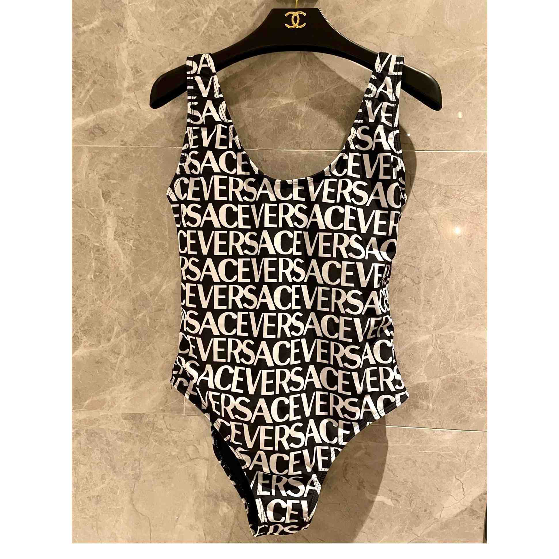 Versace Allover One-Piece Swimsuit - DopestKickz