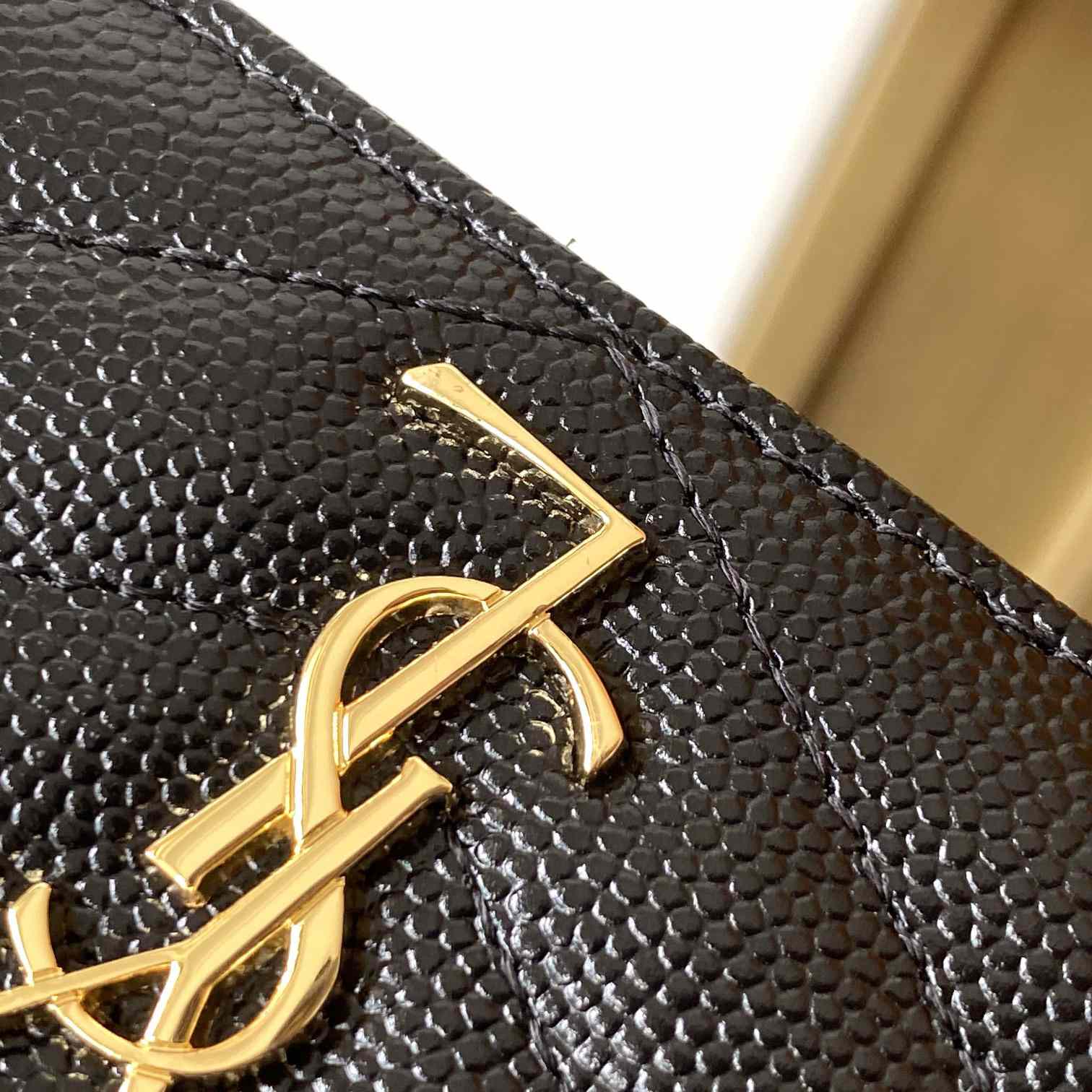 Saint Laurent Leather Card Wallet (10x7.5x0.5 cm) - DopestKickz