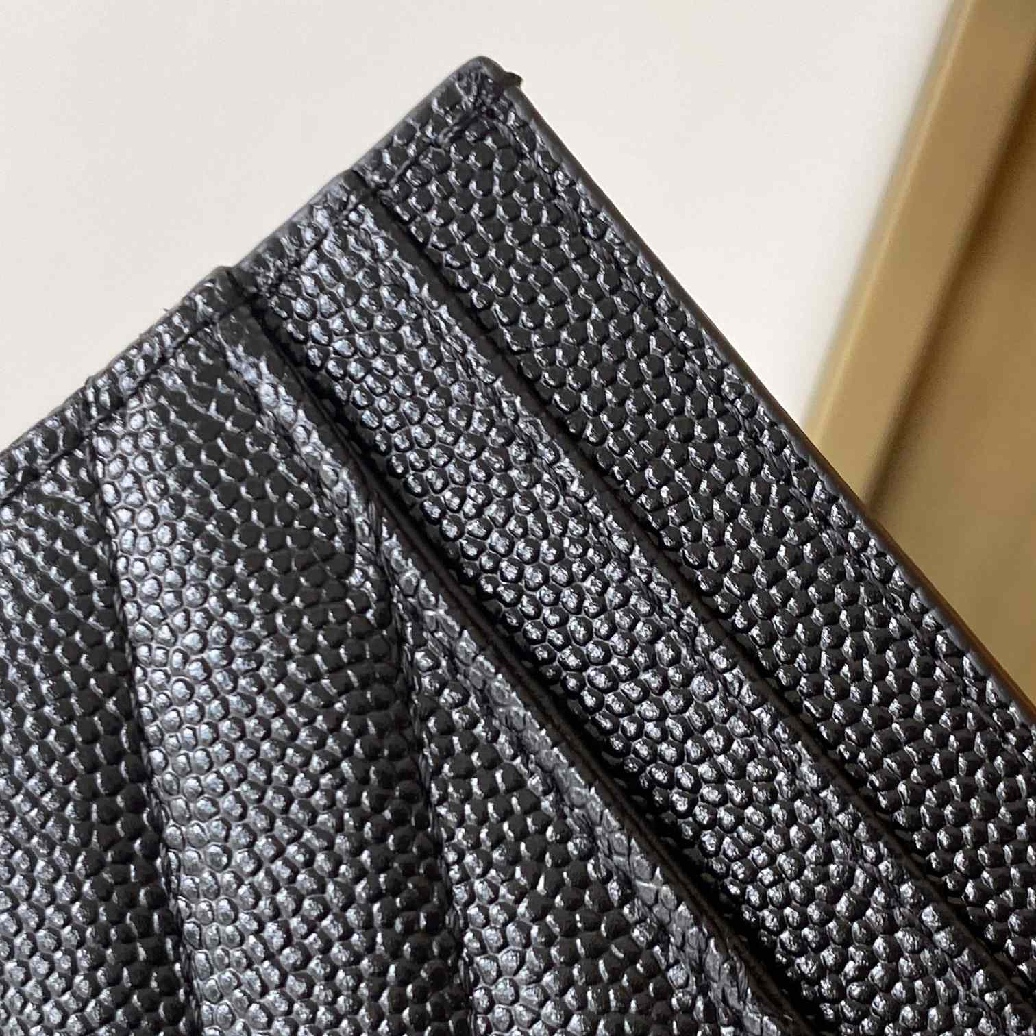 Saint Laurent Leather Card Wallet (10x7.5x0.5 cm) - DopestKickz