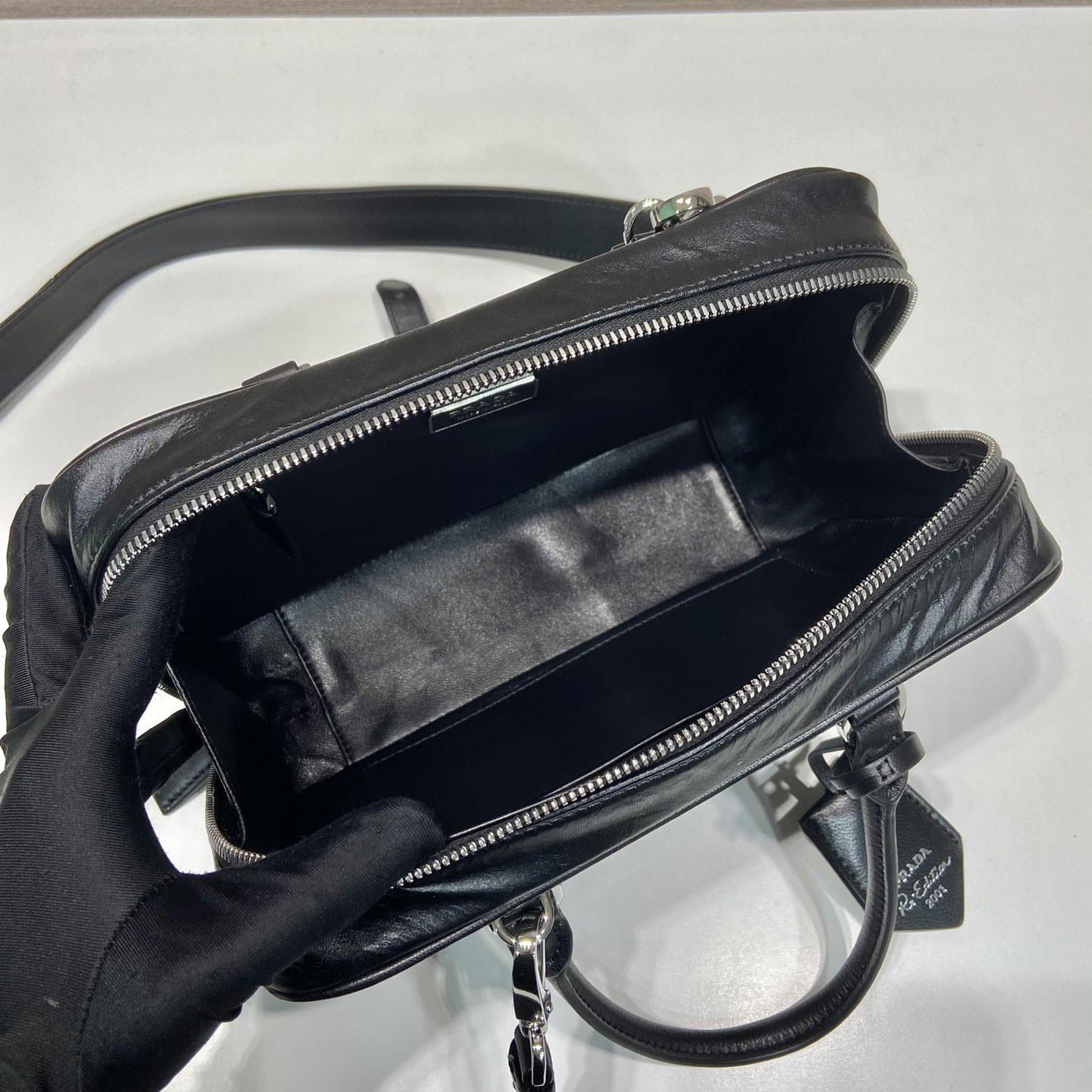 Prada Medium Antique Nappa Leather Top Handle Bag - DopestKickz