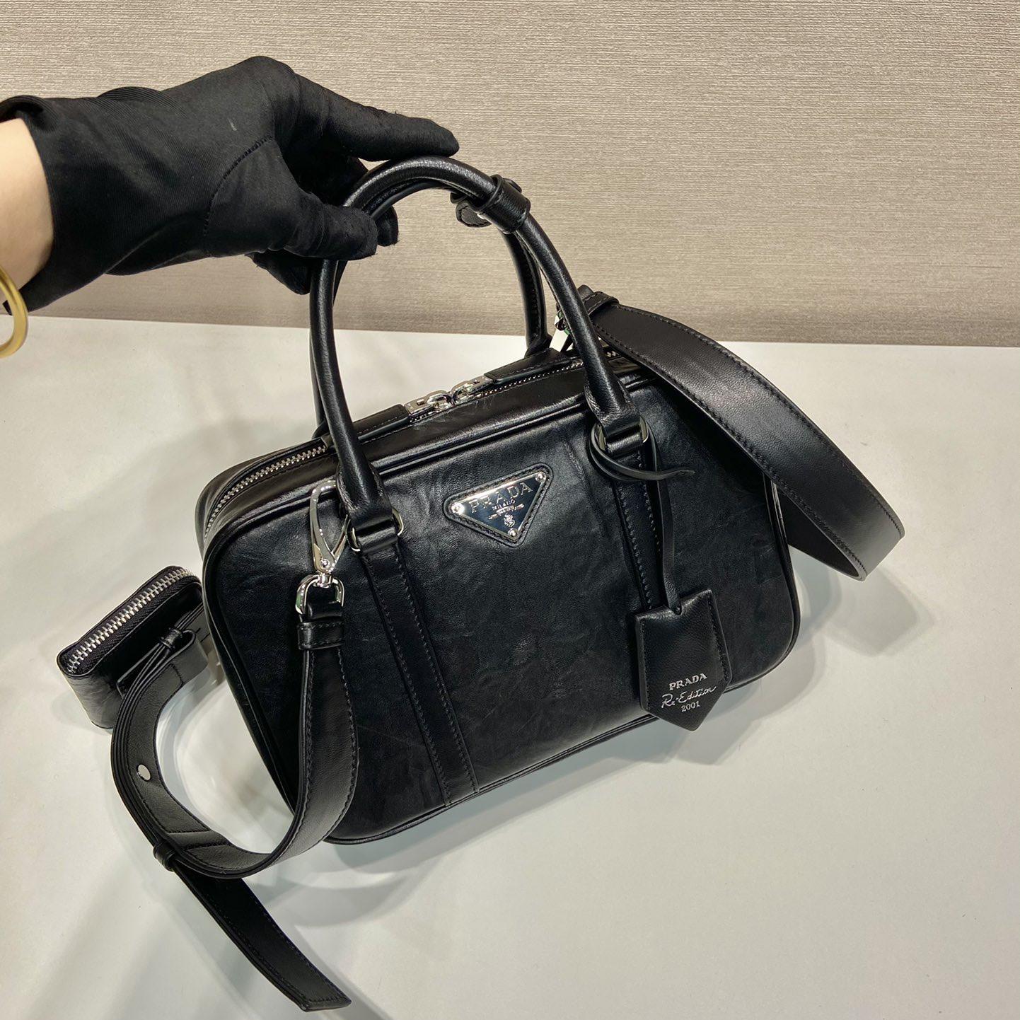 Prada Medium Antique Nappa Leather Top Handle Bag - DopestKickz