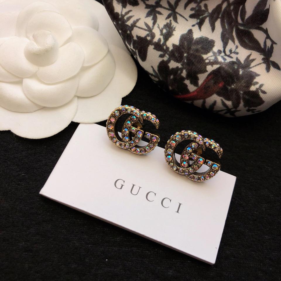 Gucci Crystal Double G Earrings - DopestKickz