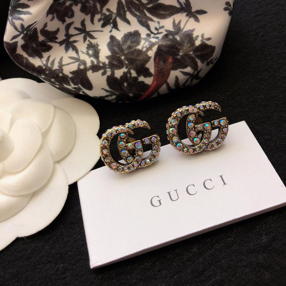 Gucci Crystal Double G Earrings - DopestKickz