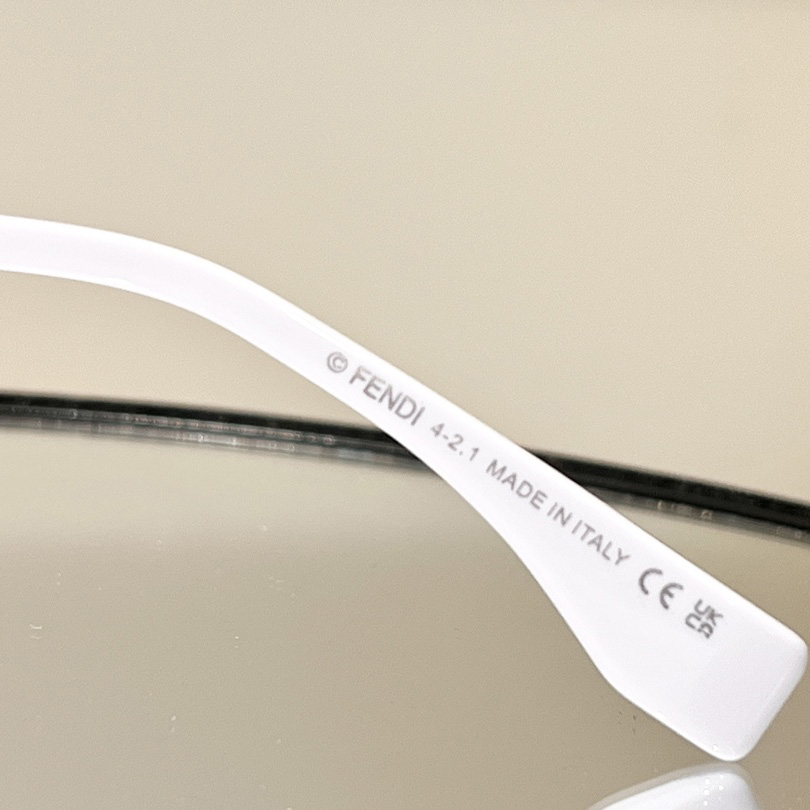 Fendi First Sight Cream Metal Fashion Show Sunglasses With Light Brown Lenses - DopestKickz