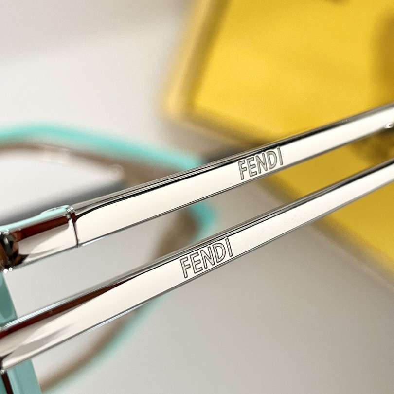 Fendi First Sight Brown Metal Fashion Show Sunglasses With pink Lenses - DopestKickz