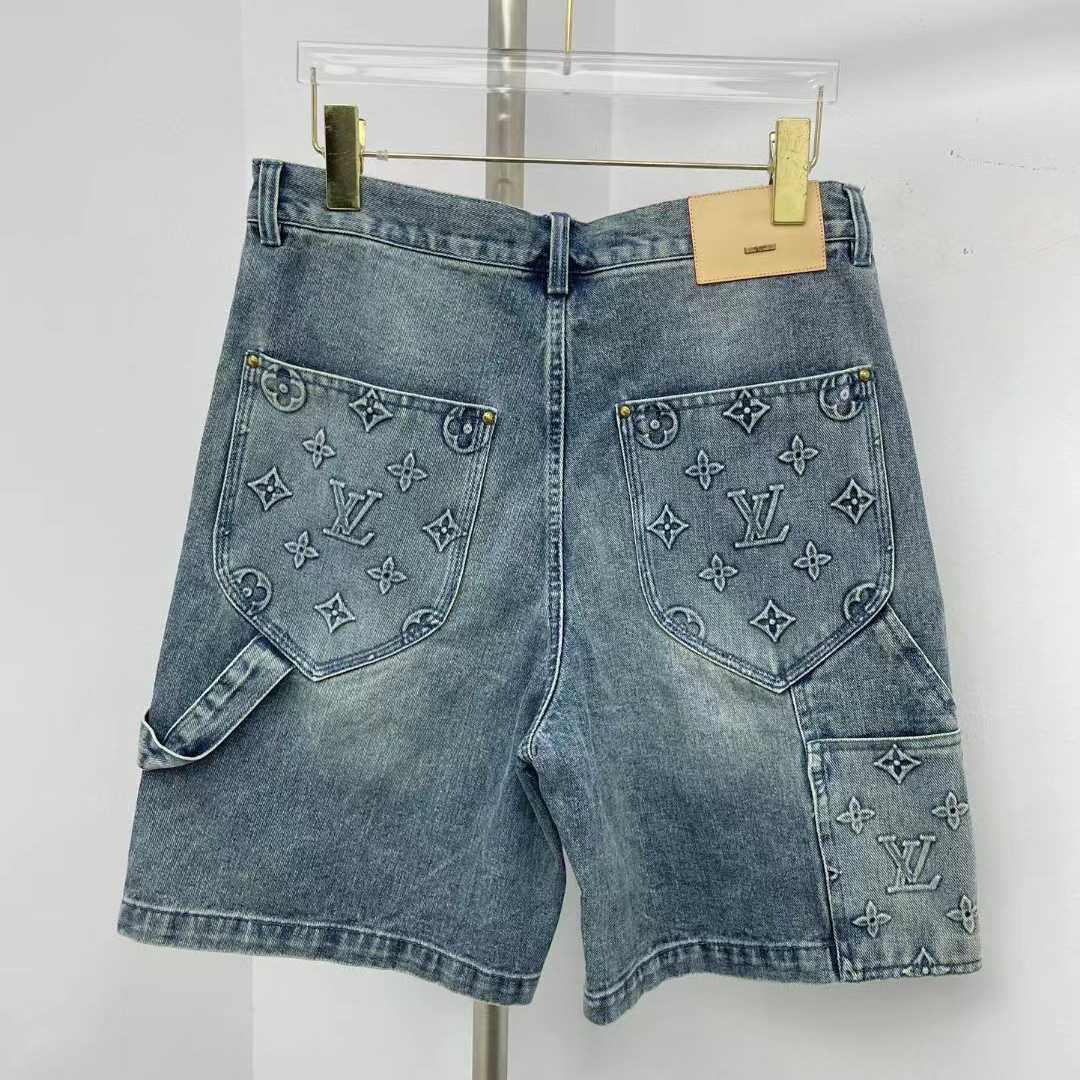 Louis Vuitton Denim Carpenter Shorts    1ABJ7D - DopestKickz