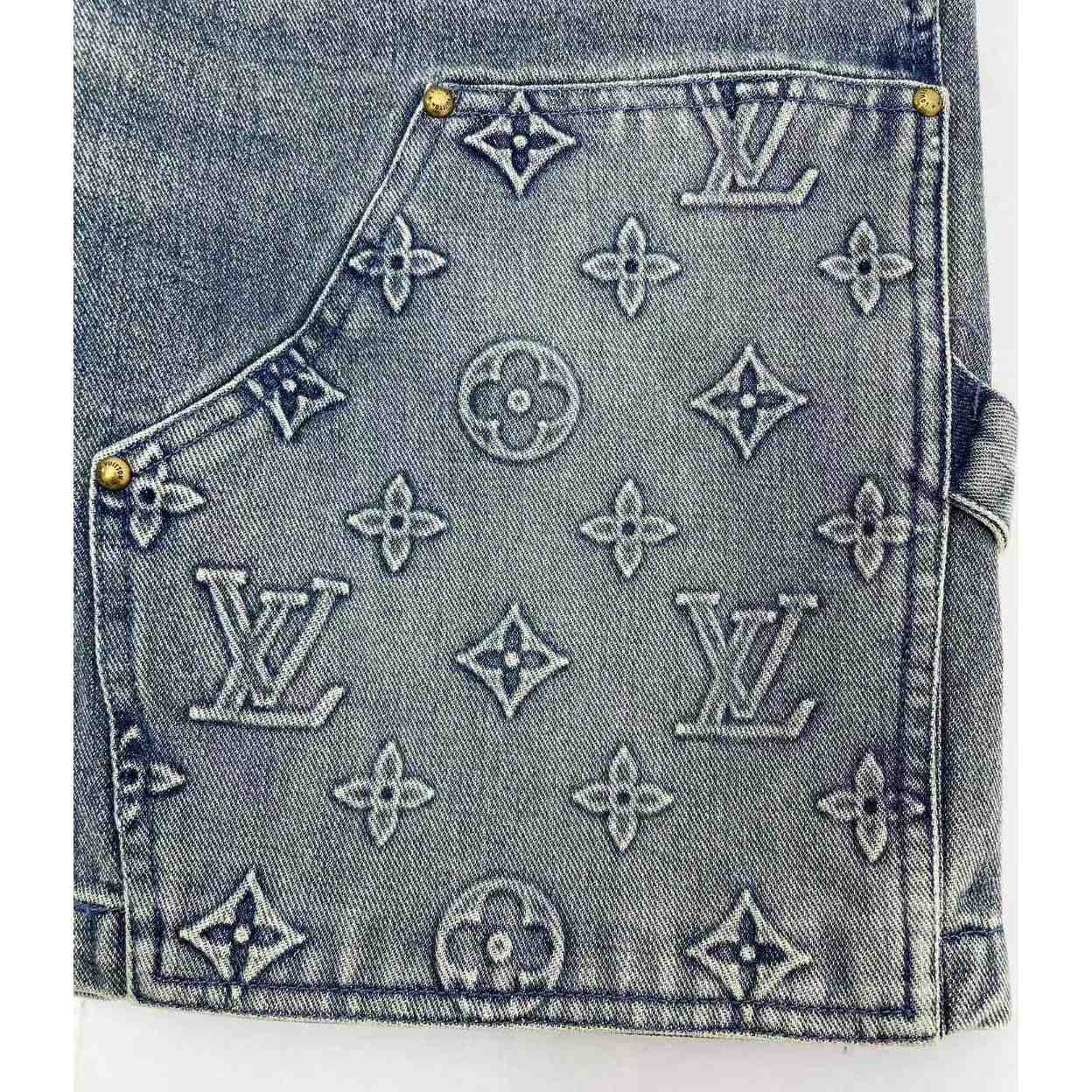 Louis Vuitton Denim Carpenter Shorts    1ABJ7D - DopestKickz