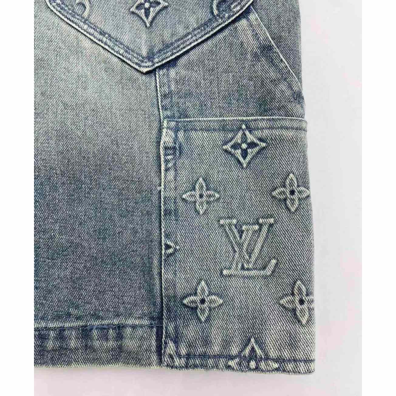 Louis Vuitton Denim Carpenter Shorts    1ABJ7D - DopestKickz
