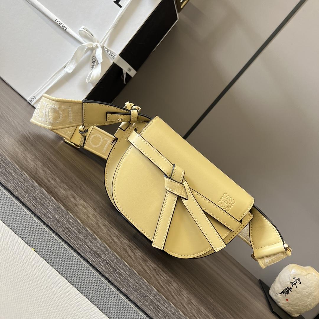 Loewe Mini Gate Dual Bag In Soft Calfskin And Jacquard - DopestKickz