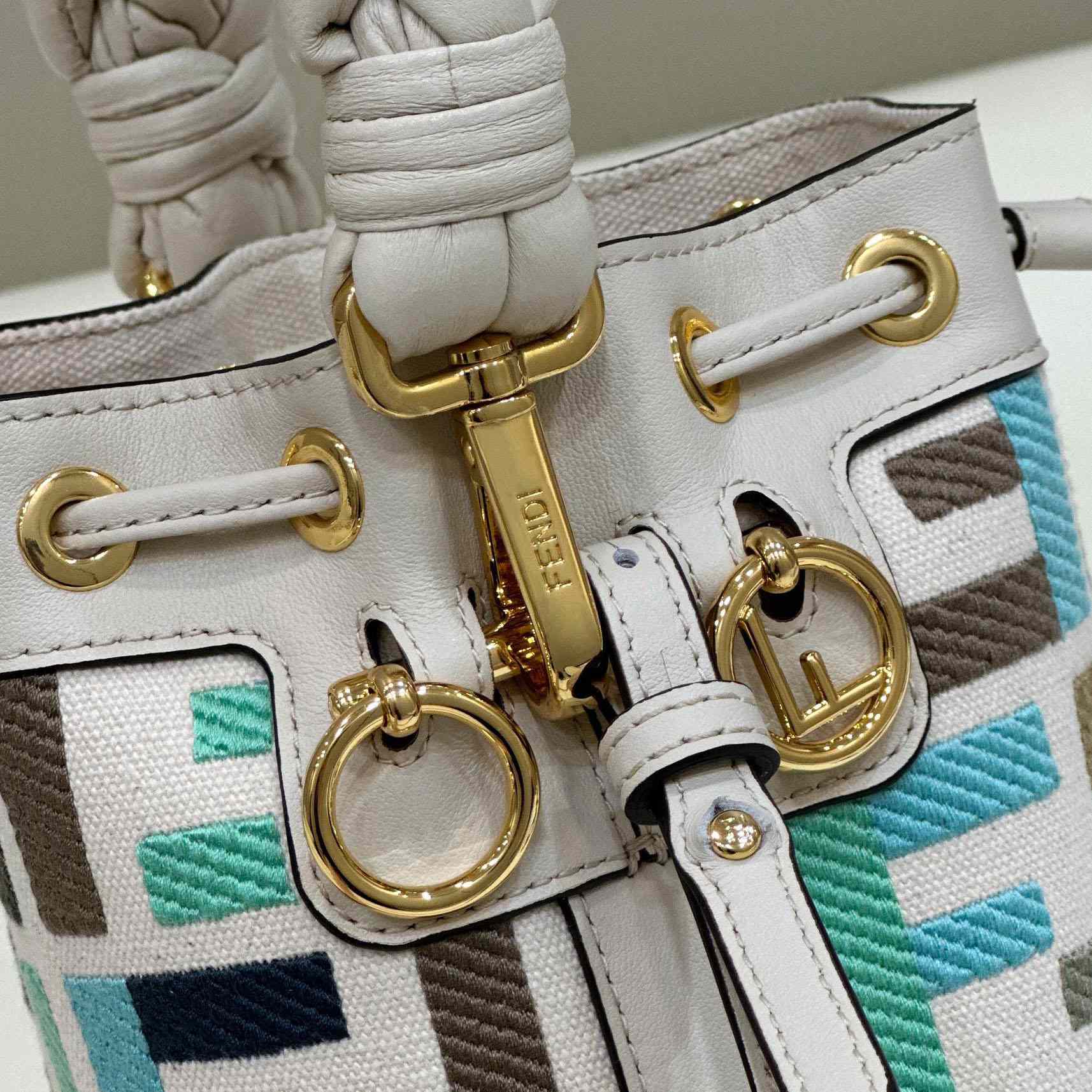 Fendi Mon Tresor Multicolour Canvas Mini-bag With FF Embroidery - DopestKickz