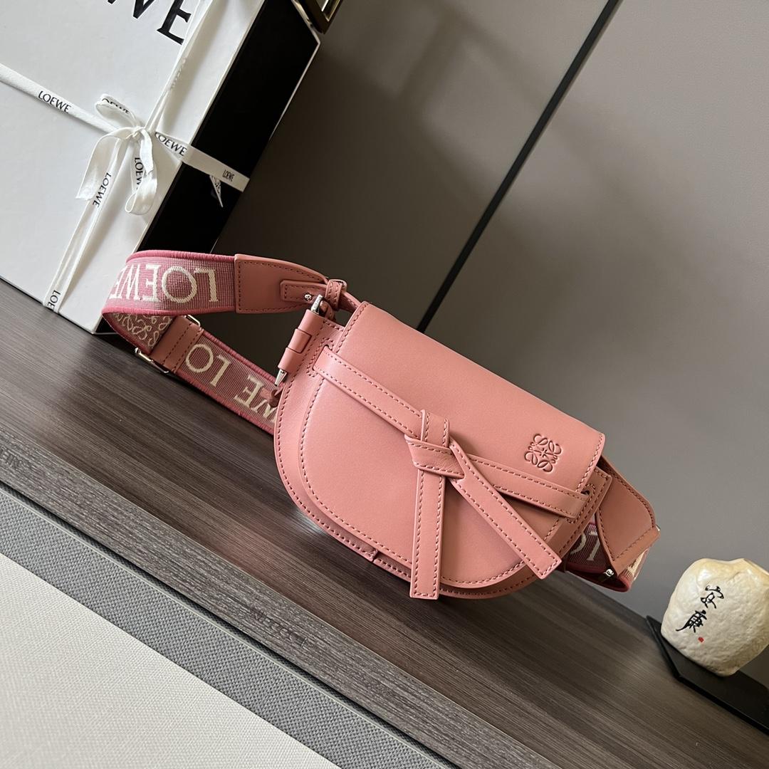 Loewe Mini Gate Dual Bag In Soft Calfskin And Jacquard - DopestKickz