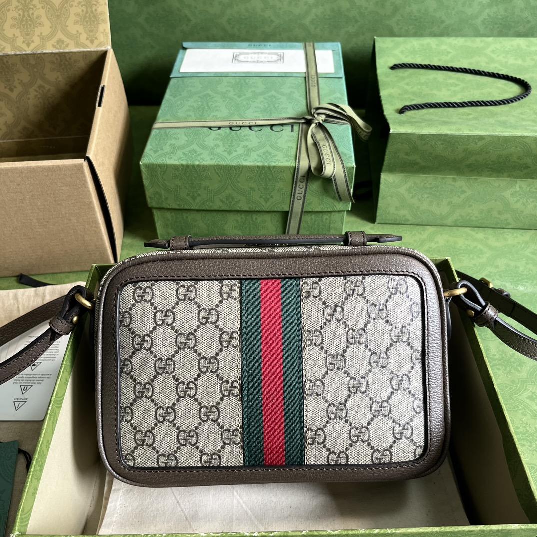 Gucci Ophidia Small Shoulder Bag With Web (24x 16x 7cm) - DopestKickz