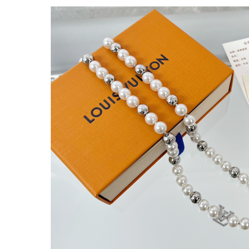 Louis Vuitton Monogram Pearls Necklace    M01157 - DopestKickz