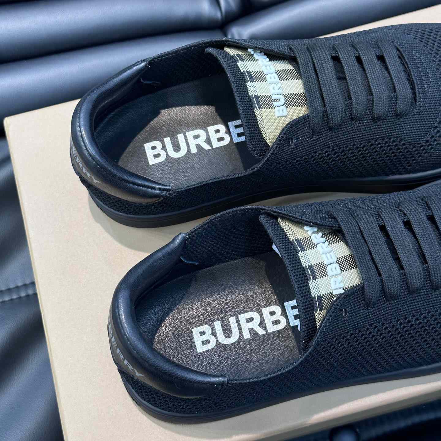 Burberry Nylon, Leather And Cotton Sneakers - DopestKickz