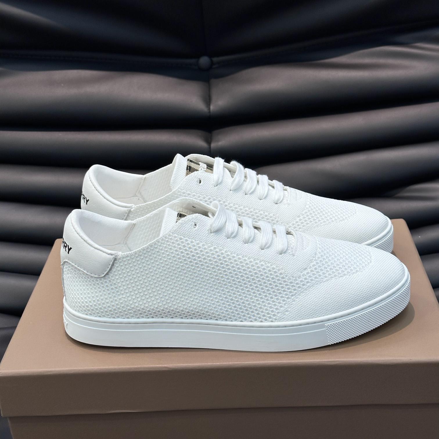 Burberry Nylon, Leather And Cotton Sneakers - DopestKickz