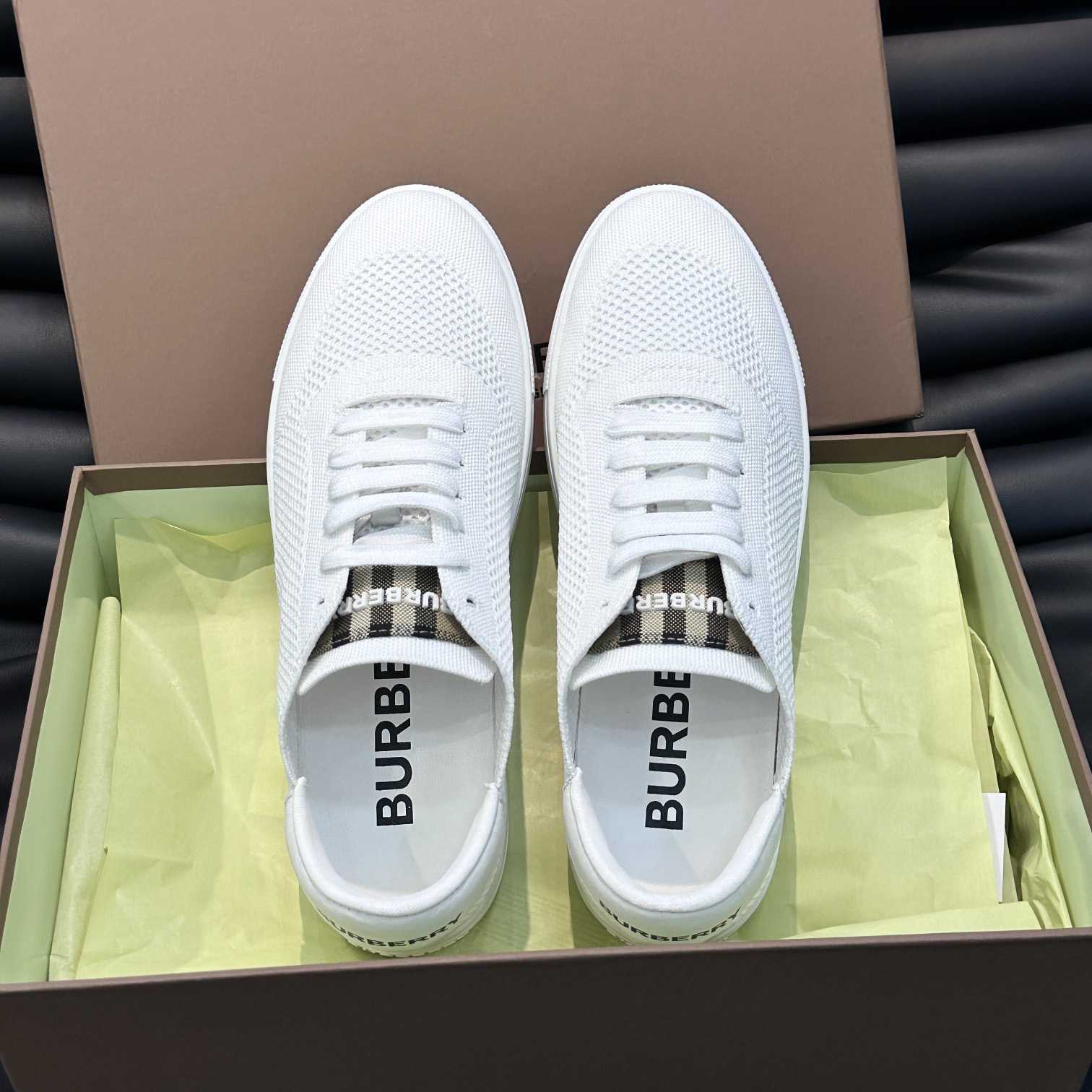 Burberry Nylon, Leather And Cotton Sneakers - DopestKickz