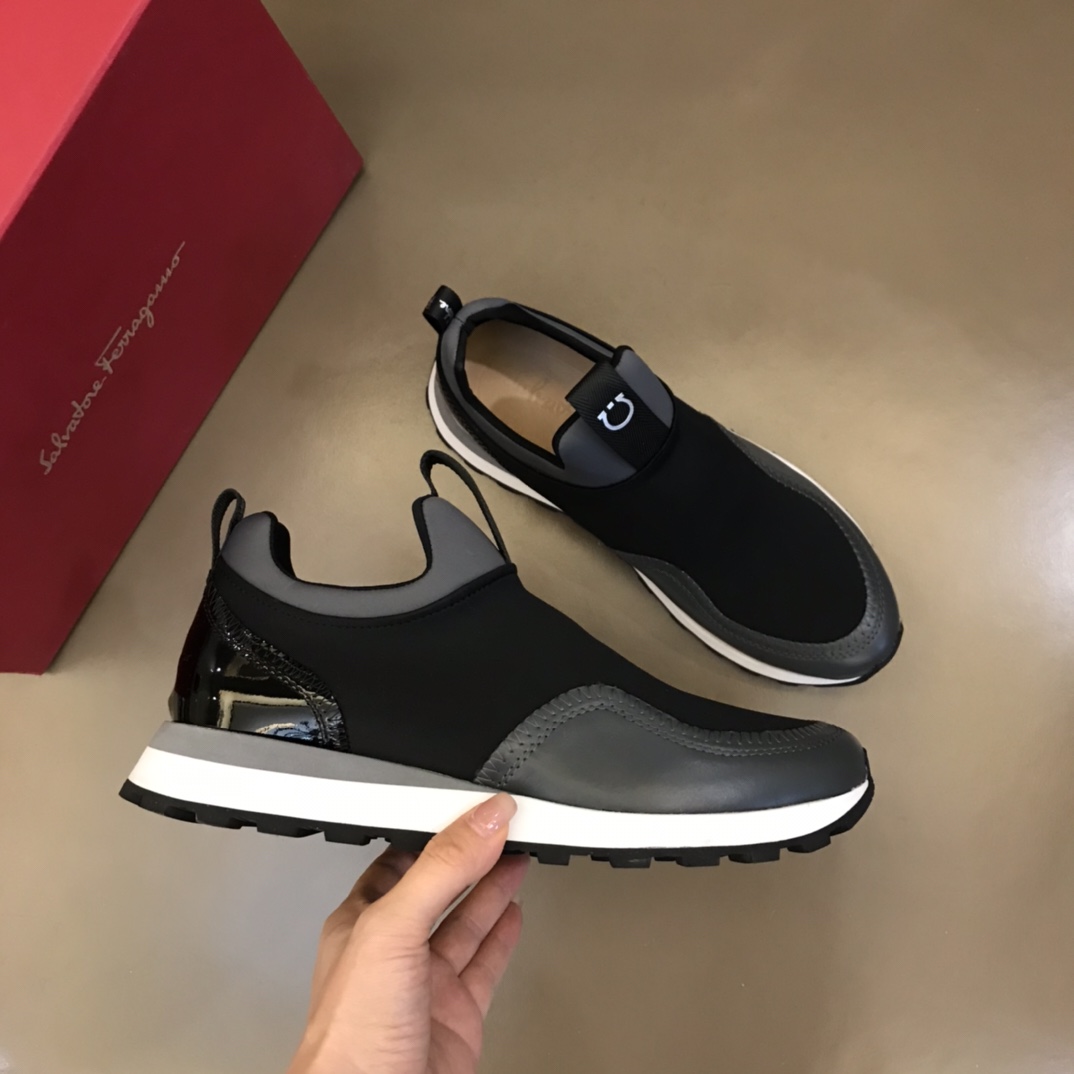 Ferragamo Men's Columbia Slip-on Sneakers - DopestKickz