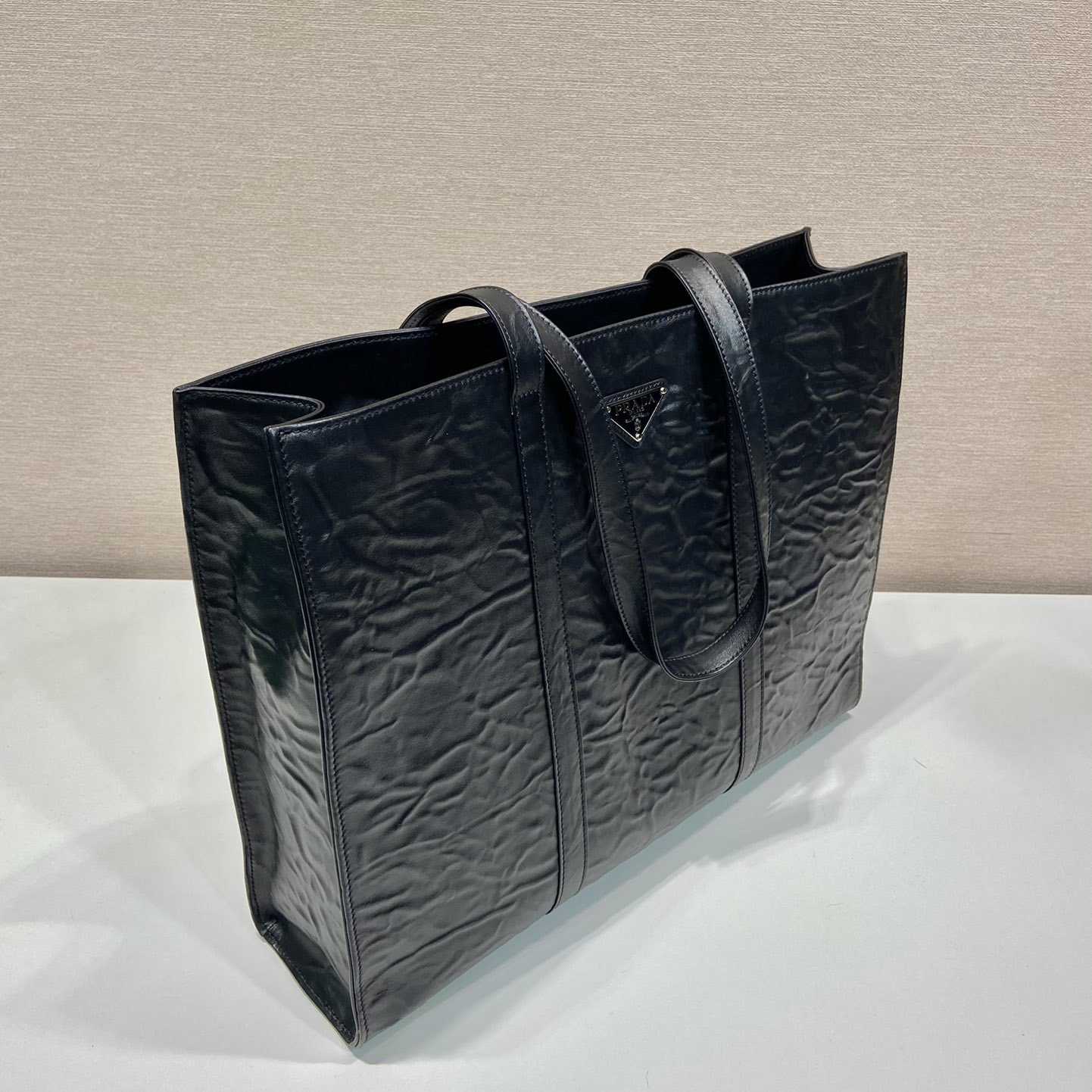 Prada Large Antique Nappa Leather Tote - DopestKickz