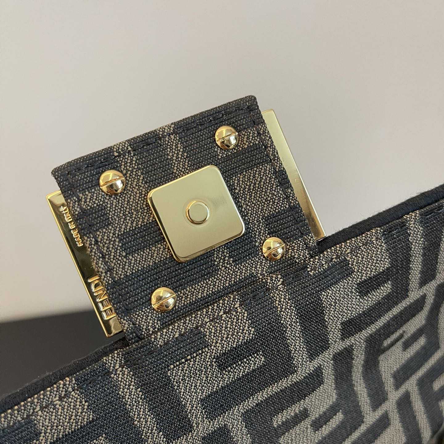 Fendi Baguette Mini Jacquard FF Fabric Bag - DopestKickz