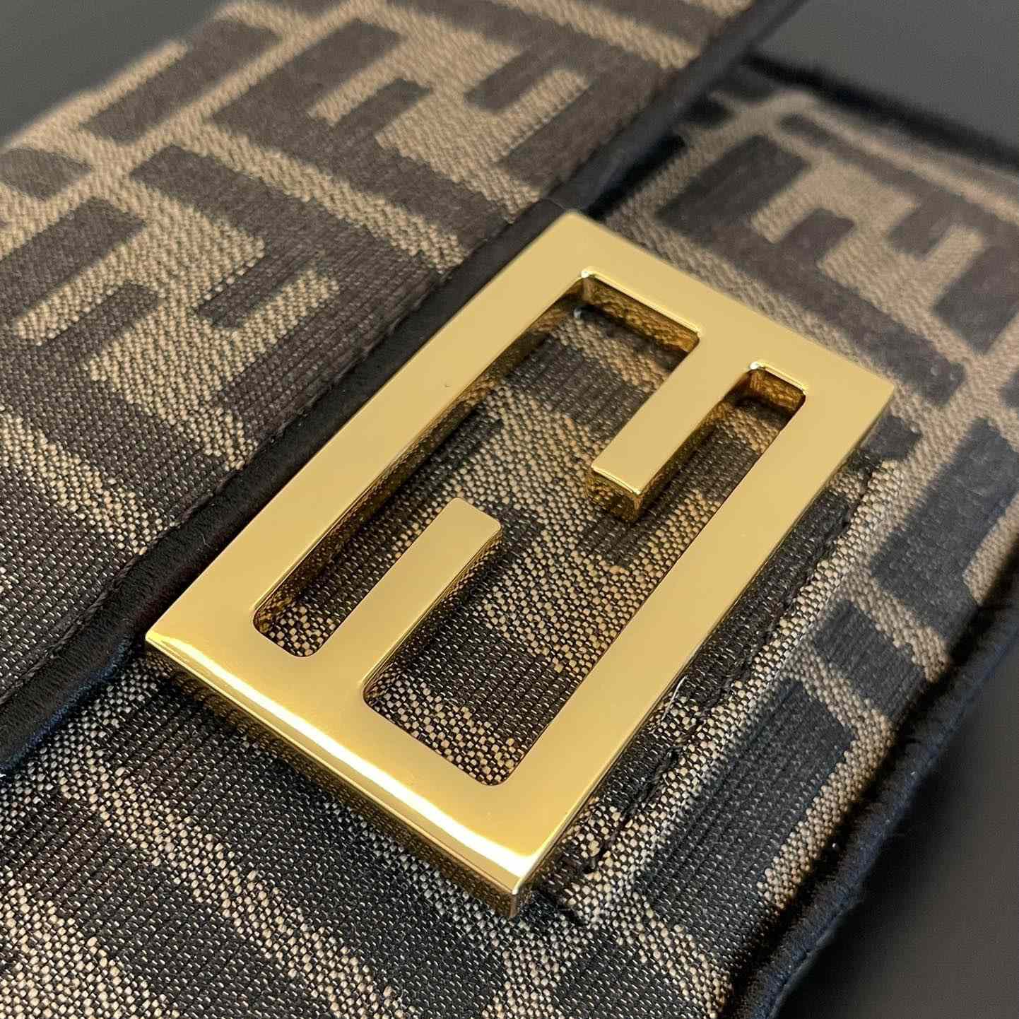 Fendi Baguette Mini Jacquard FF Fabric Bag - DopestKickz