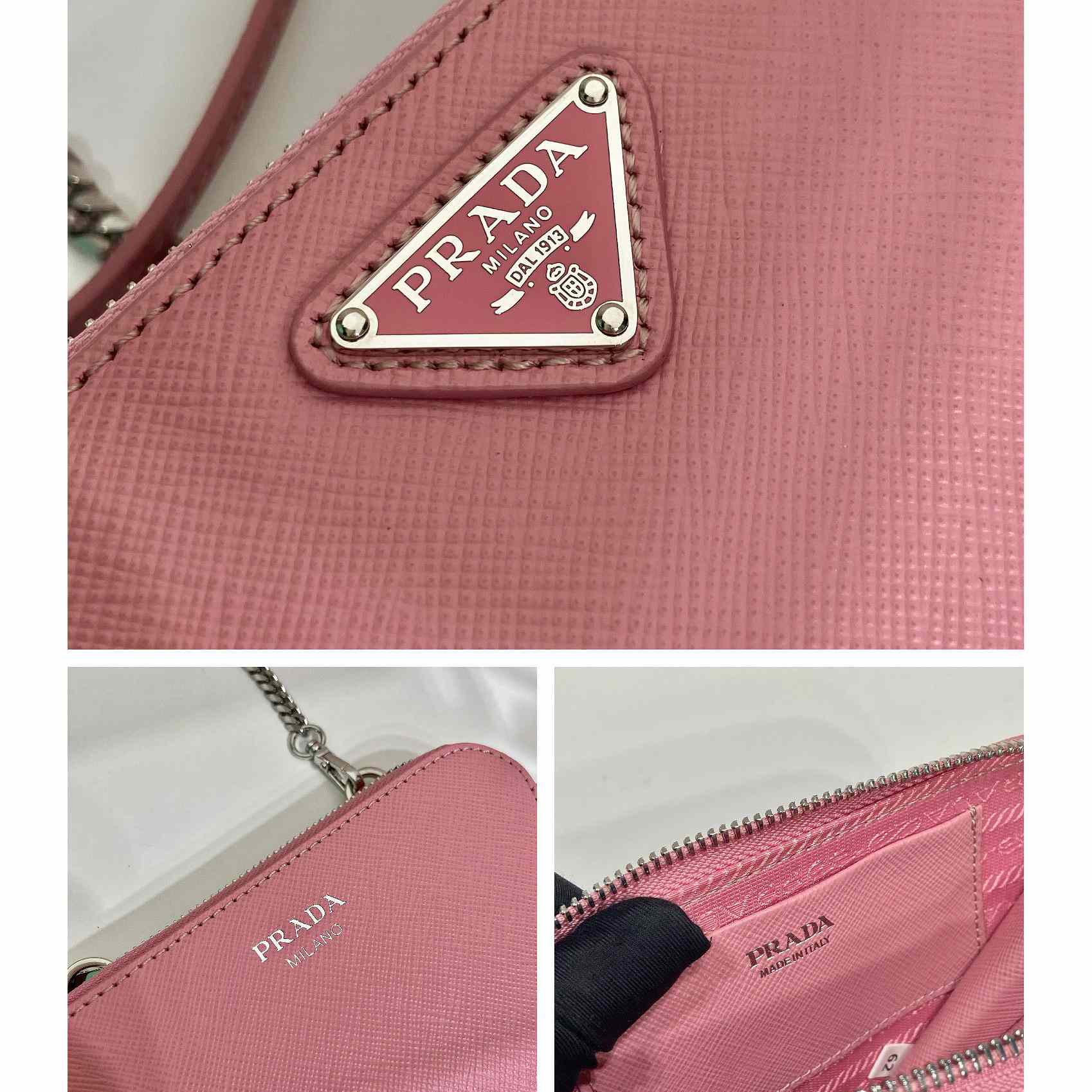 Prada Saffiano Leather Mini Pouch - DopestKickz