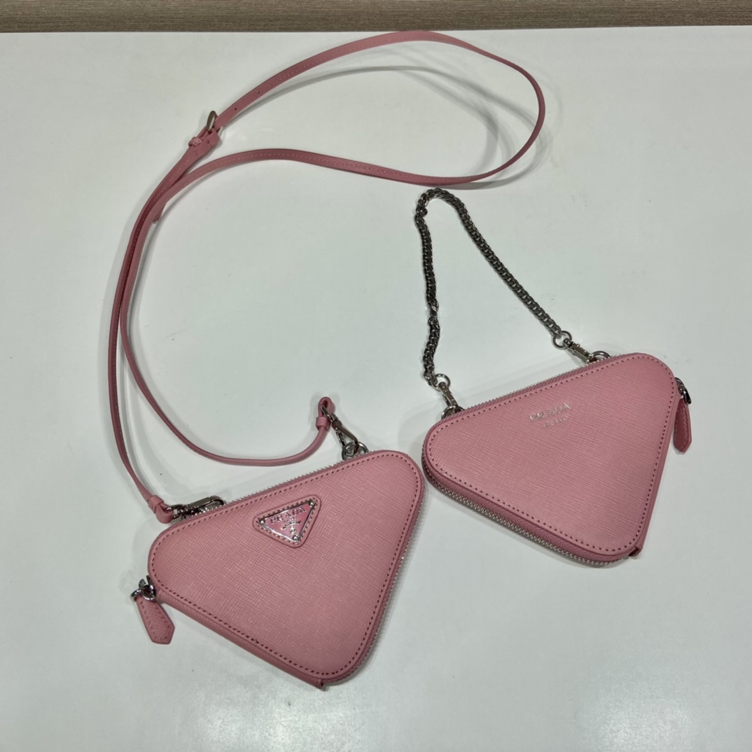 Prada Saffiano Leather Mini Pouch - DopestKickz