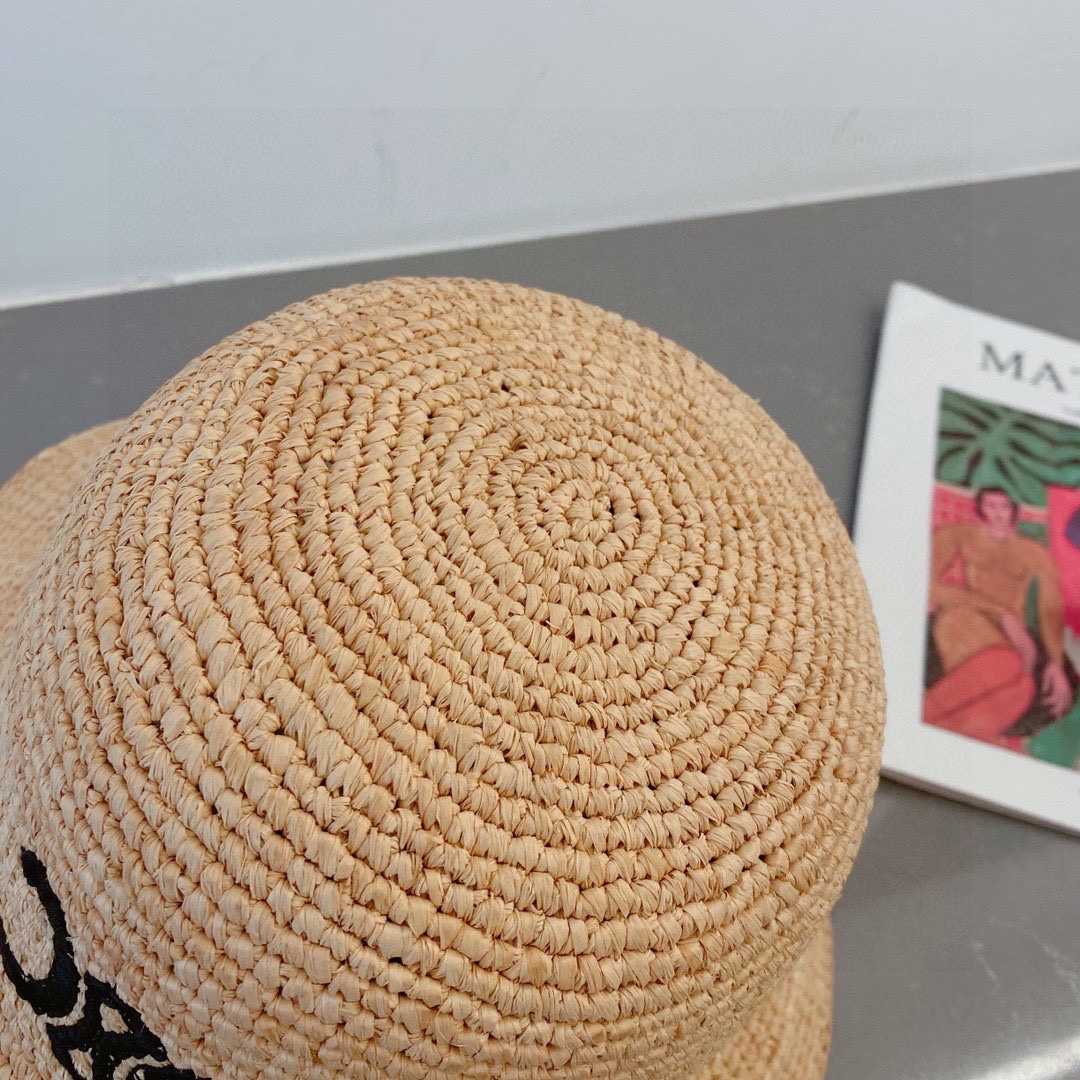 Celine Triomphe Hat In Raphia Natural / Black - DopestKickz