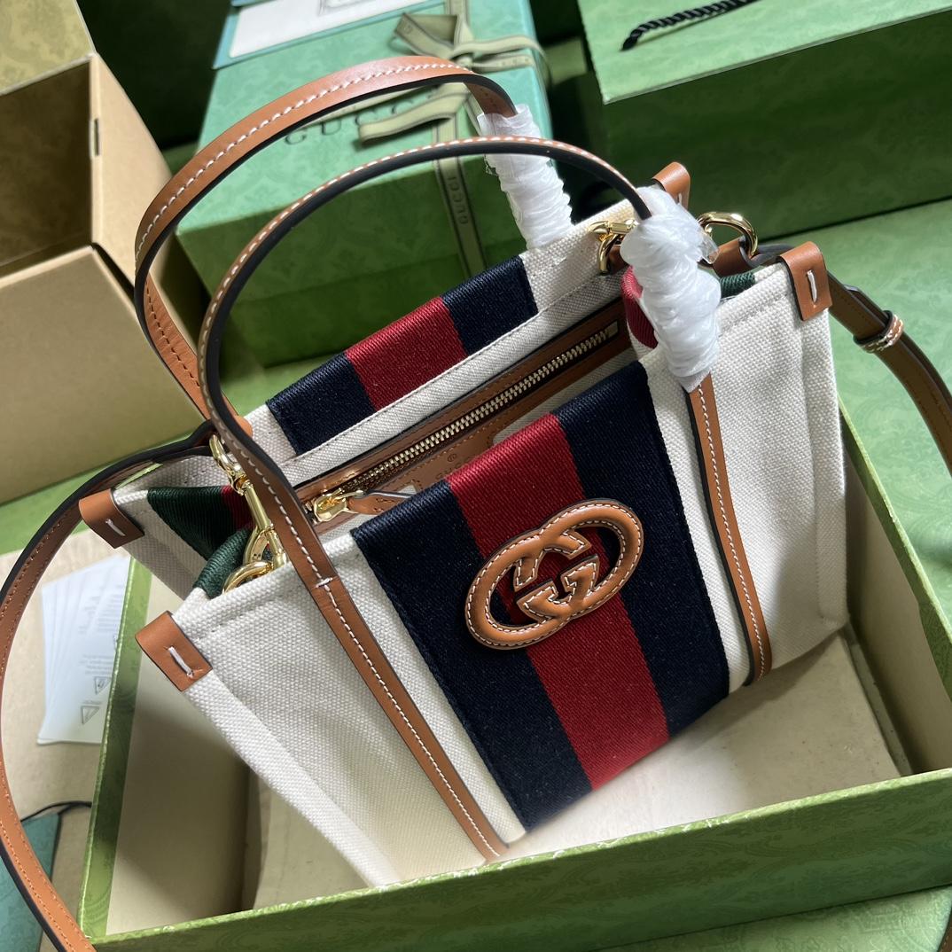 Gucci Mini Interlocking G Tote Bag (22.5x 18.5x 11cm) - DopestKickz