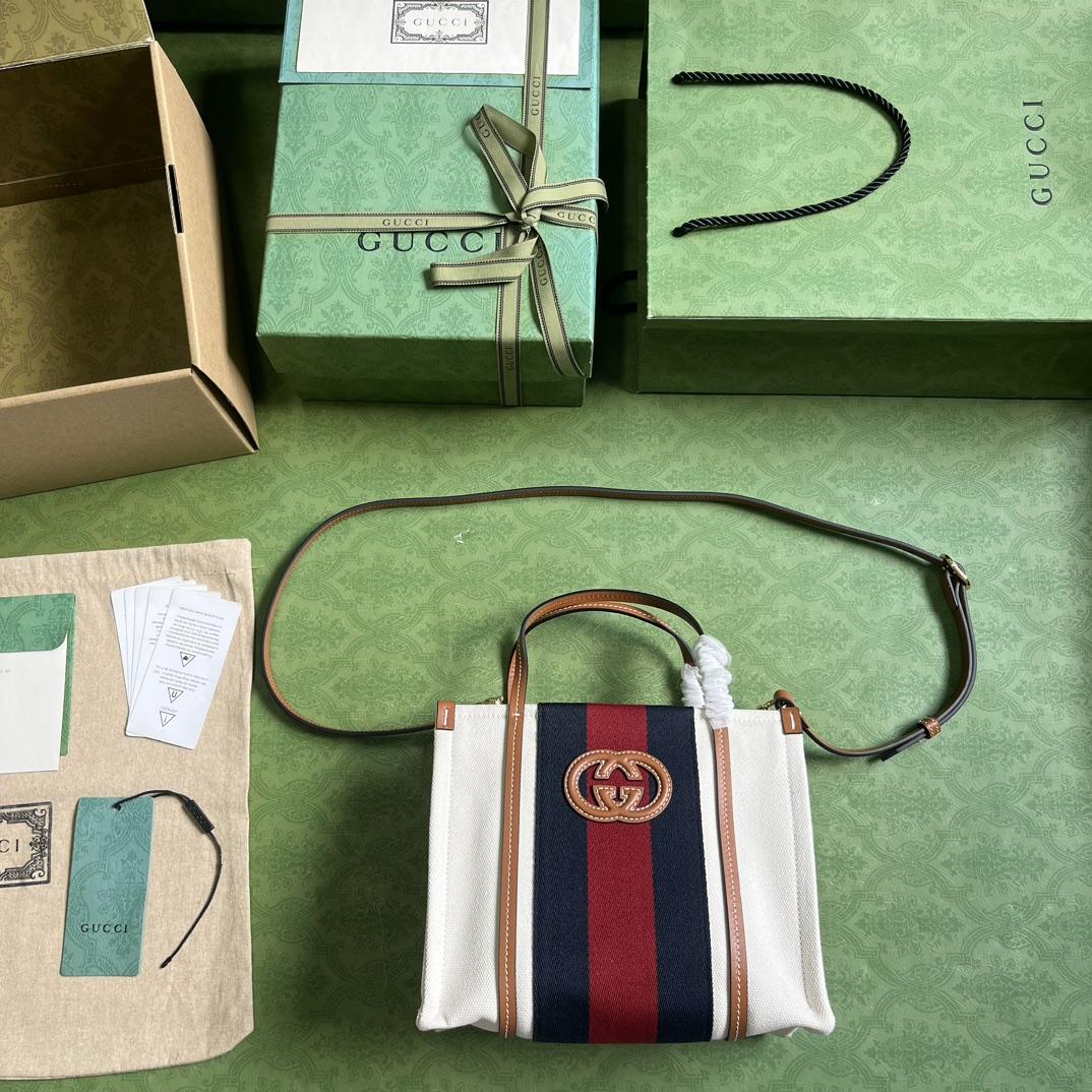 Gucci Mini Interlocking G Tote Bag (22.5x 18.5x 11cm) - DopestKickz
