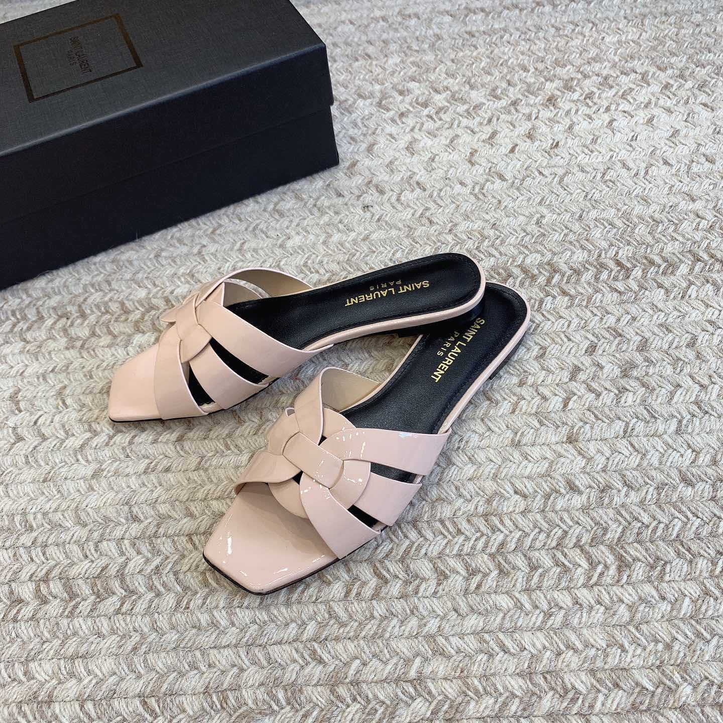 Saint Laurent Tribute Flat Sandals - DopestKickz