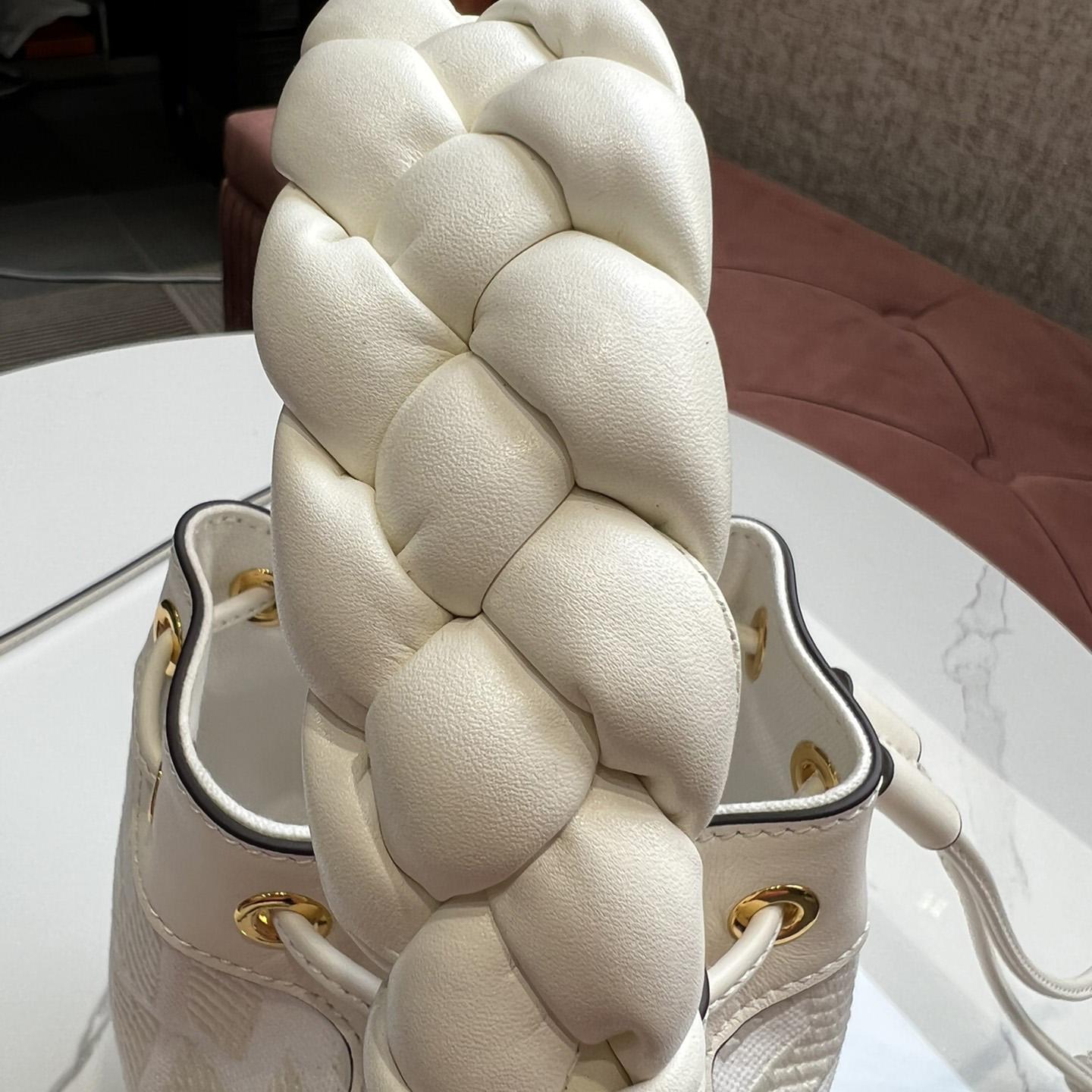 Fendi Mon Tresor White Canvas FF Mini Bag - DopestKickz