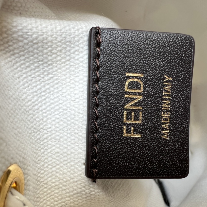 Fendi Mon Tresor White Canvas FF Mini Bag - DopestKickz